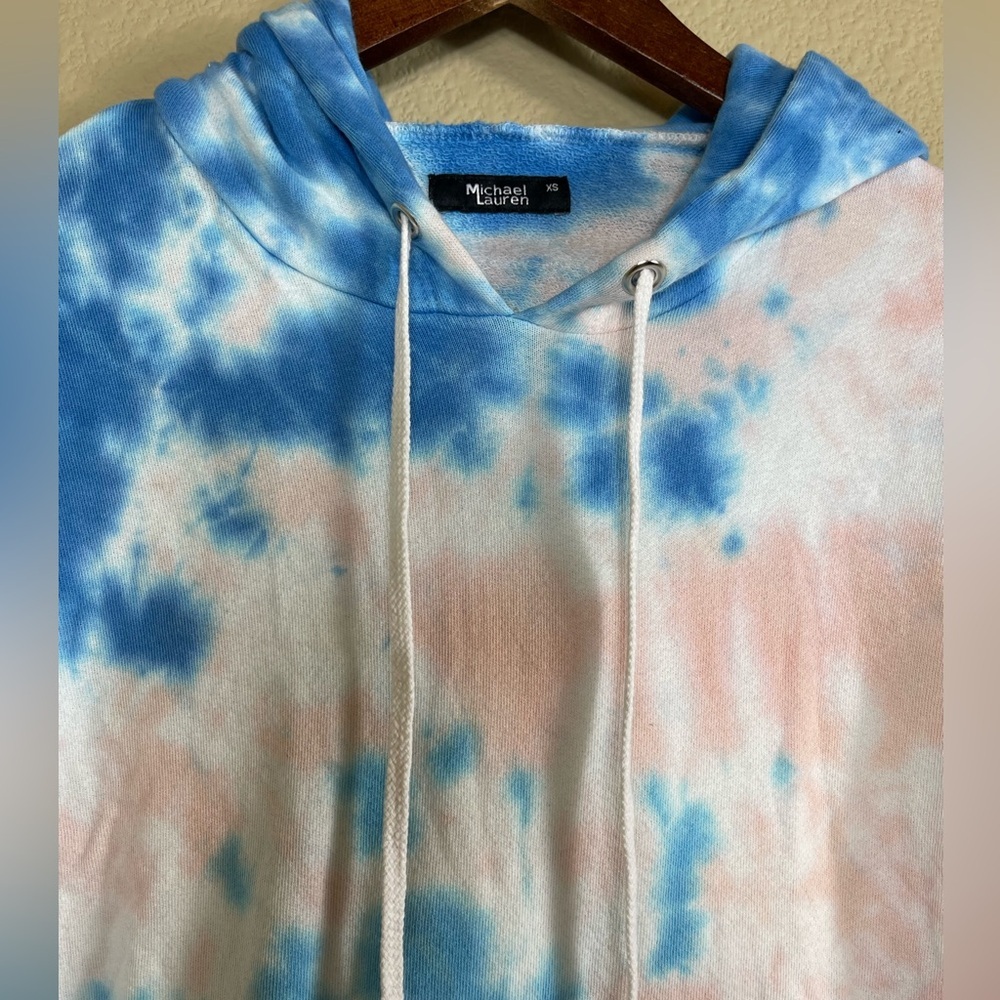 NWT Michael Lauren tie dyed hoodie size oversized XS - Picture 2 of 6